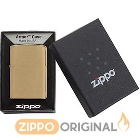 تصویر فندک زیپو مدل Armor Brushed Brass کد ۱۶۸ 