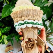 تصویر صندل مکرومه مدل جانا - رکابدار، تخت، لژدار 