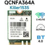 تصویر کارت وایرلس لپ تاپ Qualcomm Atheros QCNFA364A M.2 