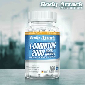 تصویر ال کارنتین 2000 100 کپسول بادی اتک BODY ATTACK L-CARNITINE 2000 100 Caps