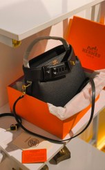 تصویر کیف برند هرمس چرم مشکی زنانه فول پک مستر کوالیتی وارداتی کیوان - 27*23 Hermes
