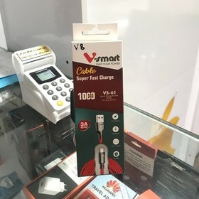 تصویر کابل شارژ تایپ سی v- smart مدل VS-61 طول 1 مت 