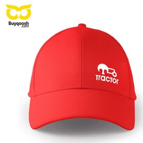 تصویر کلاه کتان قرمز حرفه ای تراکتور 