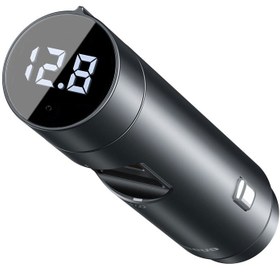 تصویر شارژر فندکی و اف ام پلیر خودرو بیسوس Baseus CRNLZ01 FM transmitter car charger 