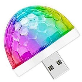 تصویر چراغ USB توپی SMALL LED رنگی 