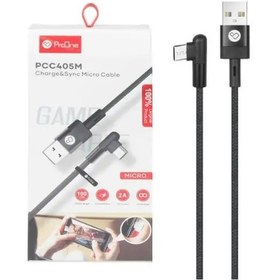 تصویر کابل تبدیل USB به microUSB پرووان مدل PCC405M طول 1 متر مشکی کابل تبدیل