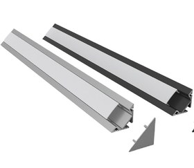 تصویر چراغ خطی کنجی 90 درجه 18 میل کد LK _ 18 - مشكي LINEAR LIGHT LK - 18