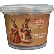 تصویر تشویقی حاوی علوفه خرگوش و جوندگان - هویج و توت فرنگی 