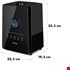 تصویر رطوبت ساز اولتراسونیک دیجیتالی کلارشتاین آلمان Klarstein Monaco Luftbefeuchter Schwarz 30 watt 