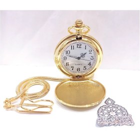 تصویر ساعت جیبی طلایی 