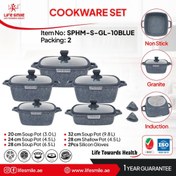 تصویر سرویس قابلمه لایف اسمایل مدل SPHM-S-GL10 با ۱۰ پارچه چدن 