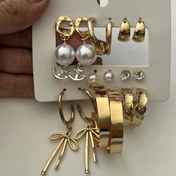 تصویر پک گوشواره پاپیون / مروارید 