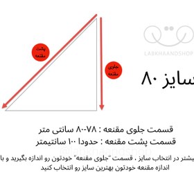 تصویر مقنعه ساده سایز ۸۰ 