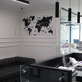 تصویر نقشه جهان پازلی تیره 