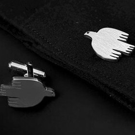 تصویر دکمه سردست پرنده 