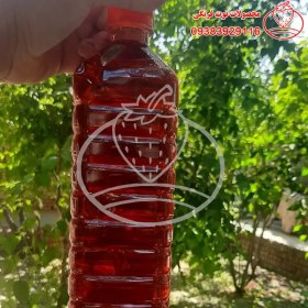 تصویر شربت گل محمدی خانگی بدون افزودنی و رنگ مصنوعی 