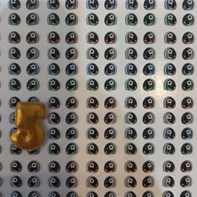 تصویر چشم رزینی کد 8 ،5میل ،شکوفه دار ،بسته 20 جفتی 