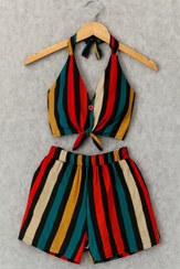 تصویر شومیز شلوارک گره ای shomiz