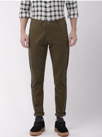 تصویر شلوار کتان مردانه چاکو مدل اسلیم فیت کژوال ساده برند the indian garage co Choco Men Slim Fit Casual Solid Regular Chinos