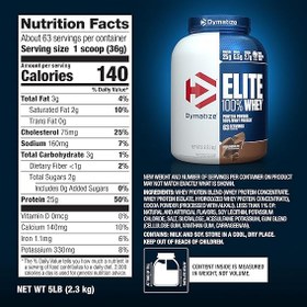 تصویر پروتئین وی 100 الایت دایماتیز WHEY ELITE 100% DYMATIZE 