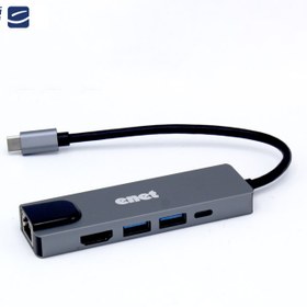 تصویر هاب USB-C ای نت 5 پورت مدل EN-CoT7016 