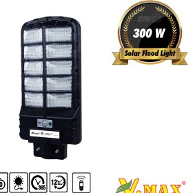 تصویر چراغ خیابانی خورشیدی 300 وات برند V.max مدل IR-V80300 V.MAX Solar Projector 300W IR-V80300