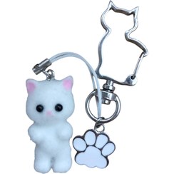 تصویر آویز کیف زنانه مدل گربه مخملی 