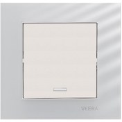 تصویر کلید و پریز ویرا مدل کریستال بژ Veera Switch And Sockets Crystal