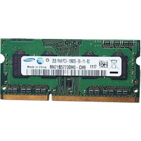 تصویر رم لپ تاپی سامسونگ ظرفیت 2GB کلاس DDR3 فرکانس 10600s(pc3) PC Ram SamSung DDR3 10600s 2Gb Pcs