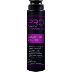 تصویر شامپو موهای خشک و آسیب دیده بدون سولفات 250میل استم سل پرو 