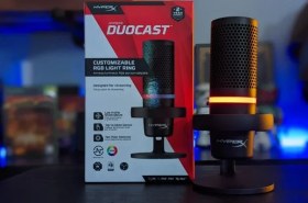 تصویر میکروفون HyperX DuoCast RGB - اپن باکس rgb doucast hyperx microphone