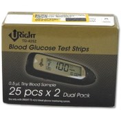تصویر نوار تست قند خون یورایت طلایی Uright TD-4252 بسته 50 عددی ا Uright blood sugar test strip Uright blood sugar test strip