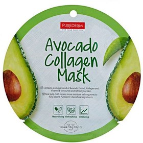 تصویر ماسک نقابی پیوردرم آووکادو Purederm Avocado Collagen Face Mask