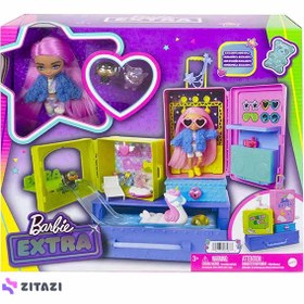 تصویر عروسک باربی دختر بچه مدل Barbie Extra Mini and Animal Friends' Travel Adventures - زمان ارسال 15 تا 20 روز کاری 