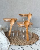 تصویر بانکه پیرکس درب بامبو ۳ سایز 