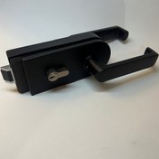 تصویر دستگیره پارتیشنی( شیشه سکوریت) ترک - مشکی 