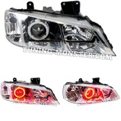 تصویر چراغ جلو اسپرت پژو پارس لنزدار انجل قرمز 