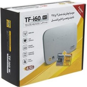 تصویر مودم ایرانسل مدل tf-i60 h1 (4G,TD-LTE)، درجه 3(پشتیبانی از سیم کارت های ایرانسل، همراه اول، شاتل، پیشگامان و …) 