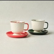 تصویر فنجان چای، کاراجا_ Karaca, دو نفره،230میل,بسیار شیک،مدل Karaca New Year Yilbashi 