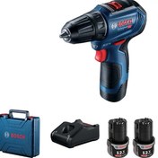 تصویر دریل پیچ گوشتی شارژی 12ولت دو باتری بوش GSR 12 V 30 Bosch GSR 12V-30 Cordless Drill/Screwdriver 12 V Dual Battery