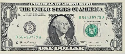تصویر اسکناس آمریکا ۱ دلار آمریکا ۲۰۱۷ 