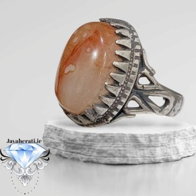 تصویر انگشتر مردانه دُر خوشرنگ و معدنی 