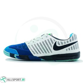 تصویر کفش فوتسال نایک لونار گتو Nike Lunar Gato IN Blue White 