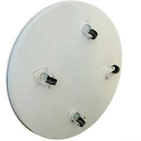 تصویر زیرگلدانی چرخدار فلزی گرد ( گالوانیزه ) zirgpldani charkhdar felezi