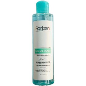 تصویر تونر پاک کننده پوست چرب و مختلط چای سبز فاربن حجم 200 میلی لیتر Farben Grean Tea Toner for Oily Skin 200 ml