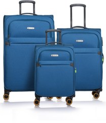 تصویر چمدان و ساک ست ۳ تکه پیر کاردین مدل 04PC6000 رنگ آبی 