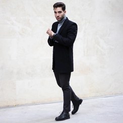 تصویر پالتو فوتر مردانه مشکی سایز ۴۶ تا ۵۶ 