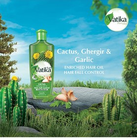 تصویر روغن موی غنی شده ککتوس ضد شکستگی 300 میلی‌لیتر برند vatika Cactus Enriched Hair Oil Antibreakage 300ml