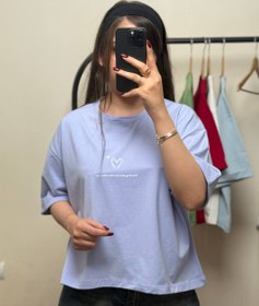 تصویر تیشرت کراپ قلبی 