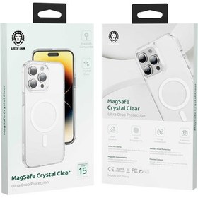 تصویر قاب گرین لاین مدل Magsafe Crystal Clear برای سری آیفون 16/16پرو/16پرومکس 